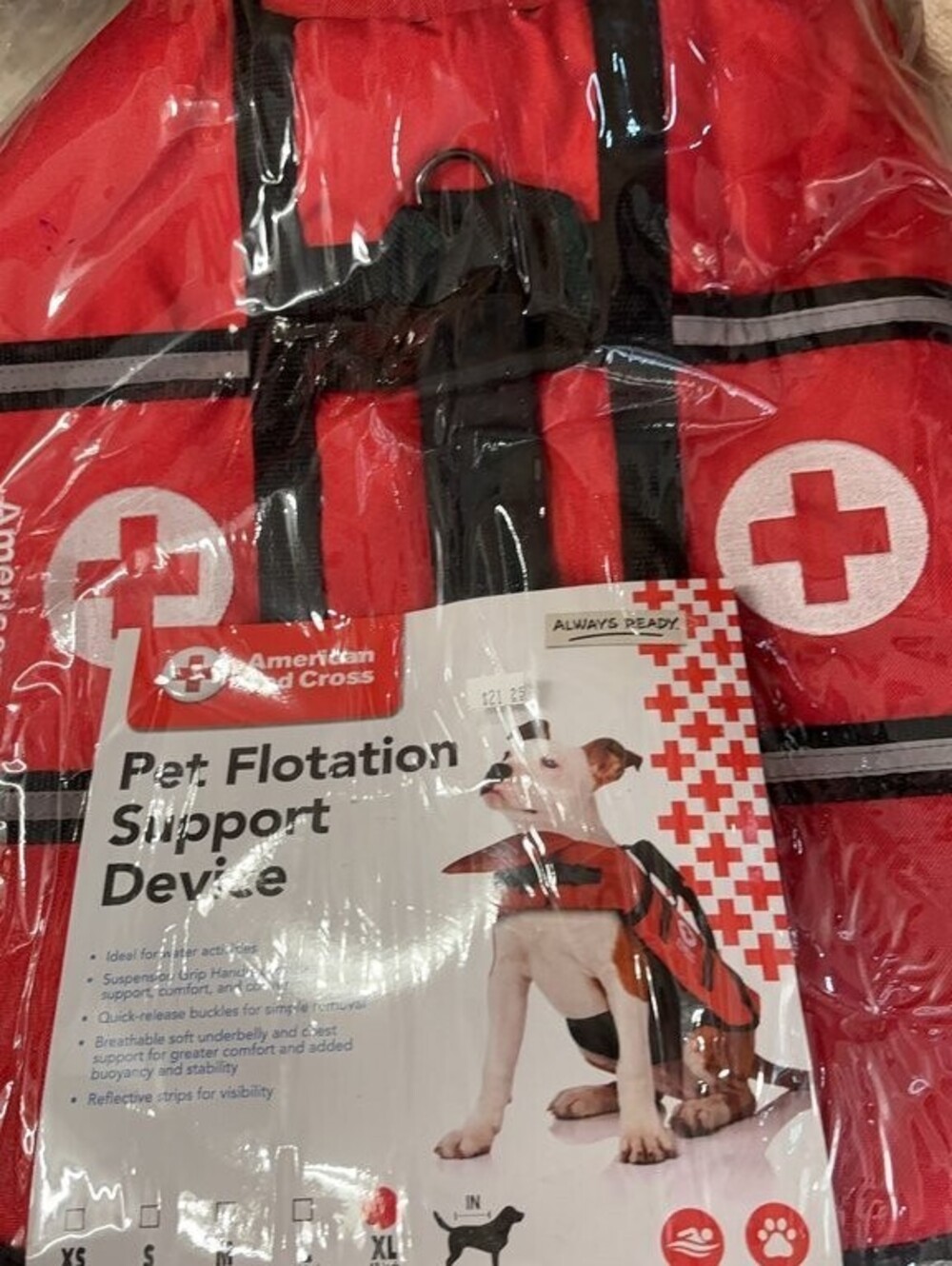 Small dog Vest American Red Cross Pet Flotation Support Device